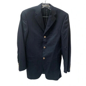 Burberry London Men's  Bond Street 100% Wool Navy Blue Blazer 36 S